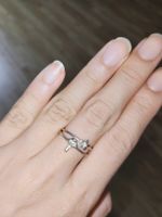 Ringe Blume und Pilz Zirkonia, 925 Silber Grösse ca. 52