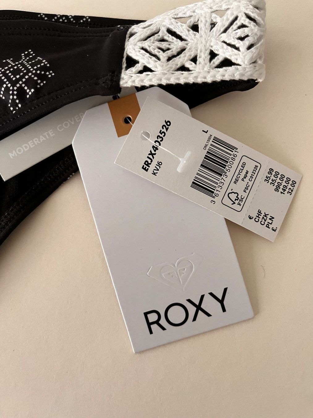 Roxy Costumi da bagno & Bikini: ROXY, Bikini-Höschen, Grösse L, Farbe Schwarz – Nuovo e nell'imballaggio originale da Rudolfstetten venduto da gst_g7xl 2