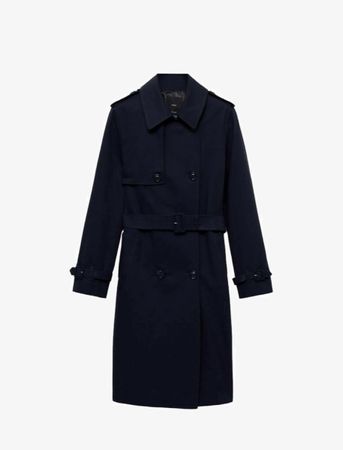 Mango Damen Trenchcoat, dunkelblau, Grösse M