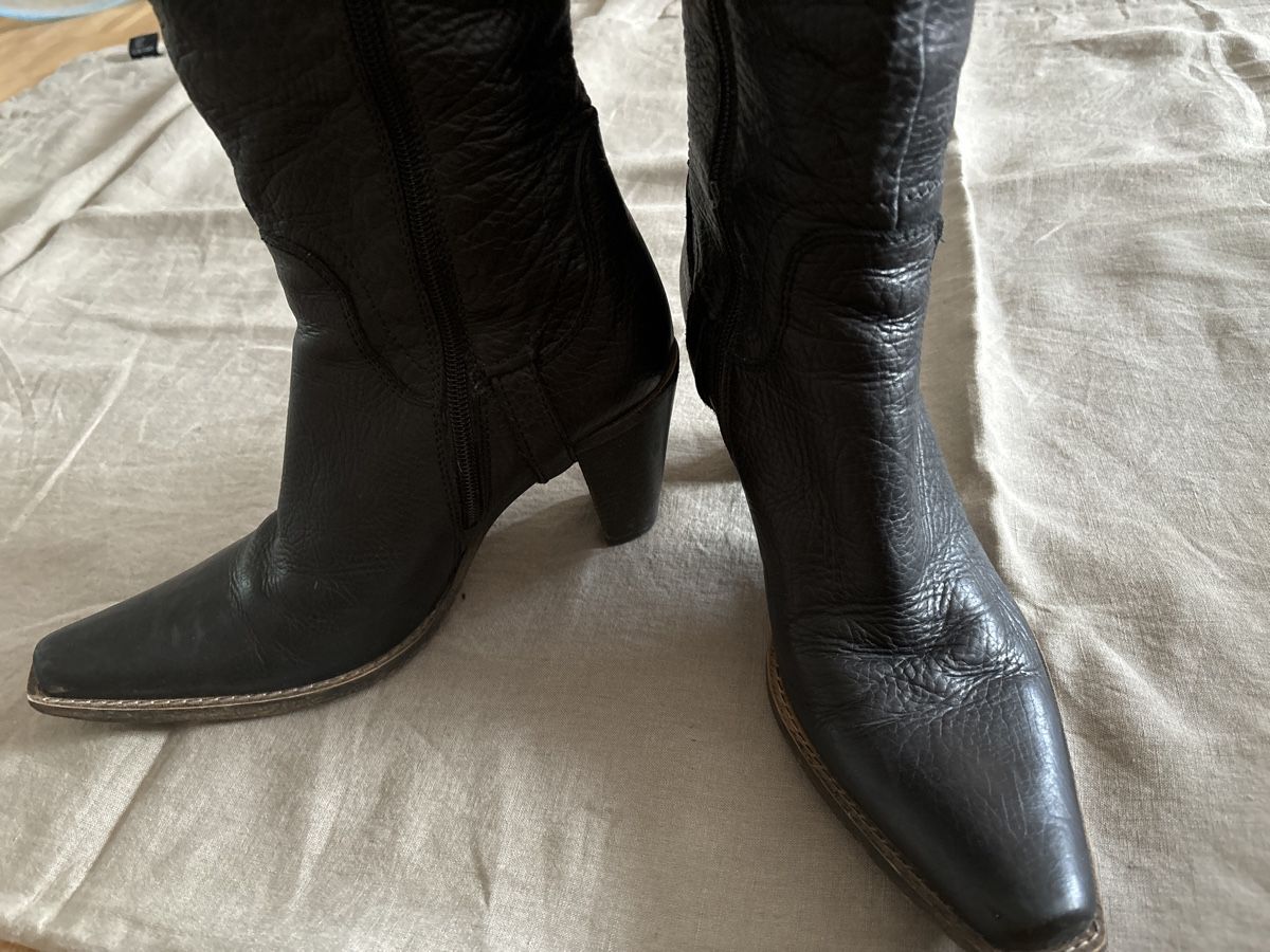 Scarpe da donna: Leder Stiefel, Cowboy Style. – Usato da Jona venduto da cosa03 1