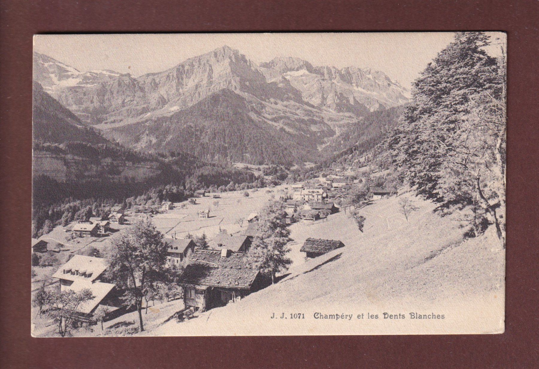 Cartoline postali: CHAMPERY sous la neige - Dents Blanches - 1915 – Usato da Pully venduto da nicecards