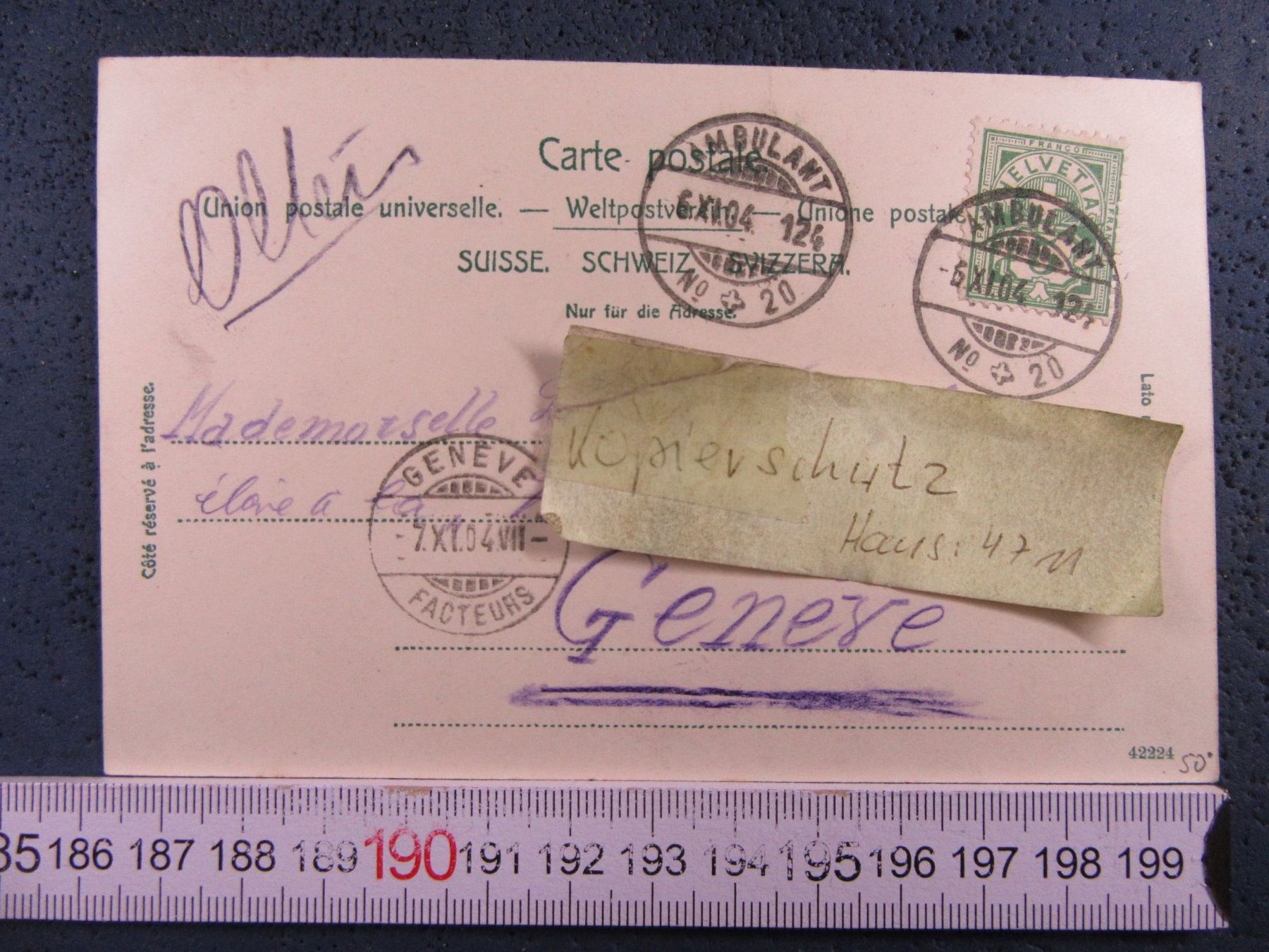 Cartoline postali: OLTEN 1904 GEL. N. GENF – Usato da Ettingen venduto da Hausi4711 1