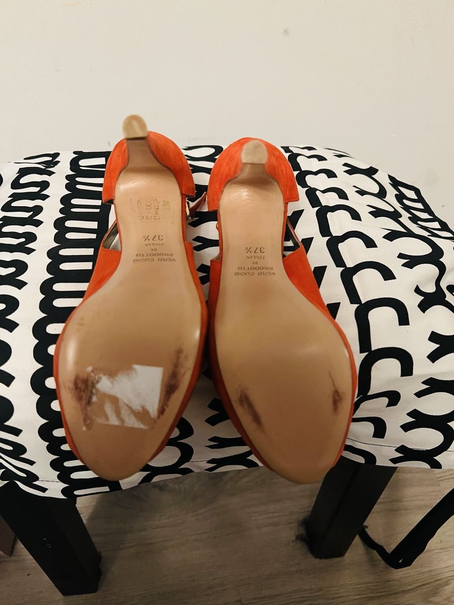 Scarpe da donna: Escarpins ouverts rouge Ann Tuil, taille 37.5 – Usato da Arvillard (Salins) venduto da mental0mystique 1