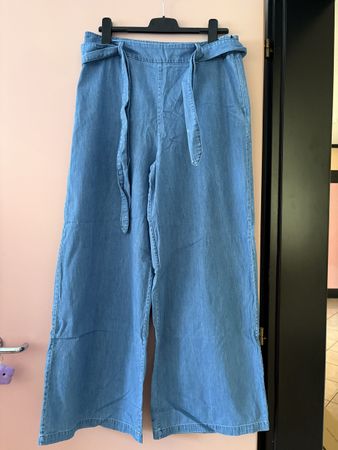 Pantaloni Denham blu a gamba larga 