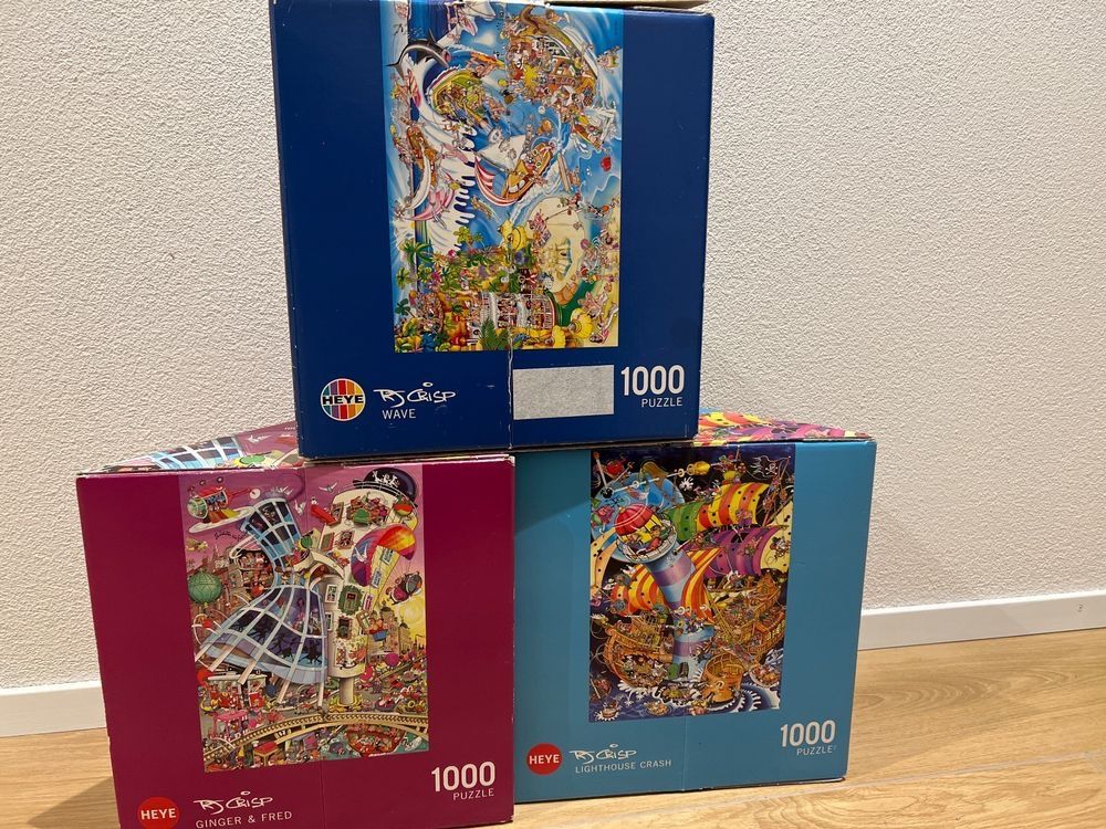 Heye Puzzle: 3x Heye RJ Crisp: Ginger & Fred, Lighthouse crash, Wave – Usato da Sennhof venduto da Dealmonster 4