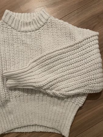H&M Strickpullover weiss Groesse XS