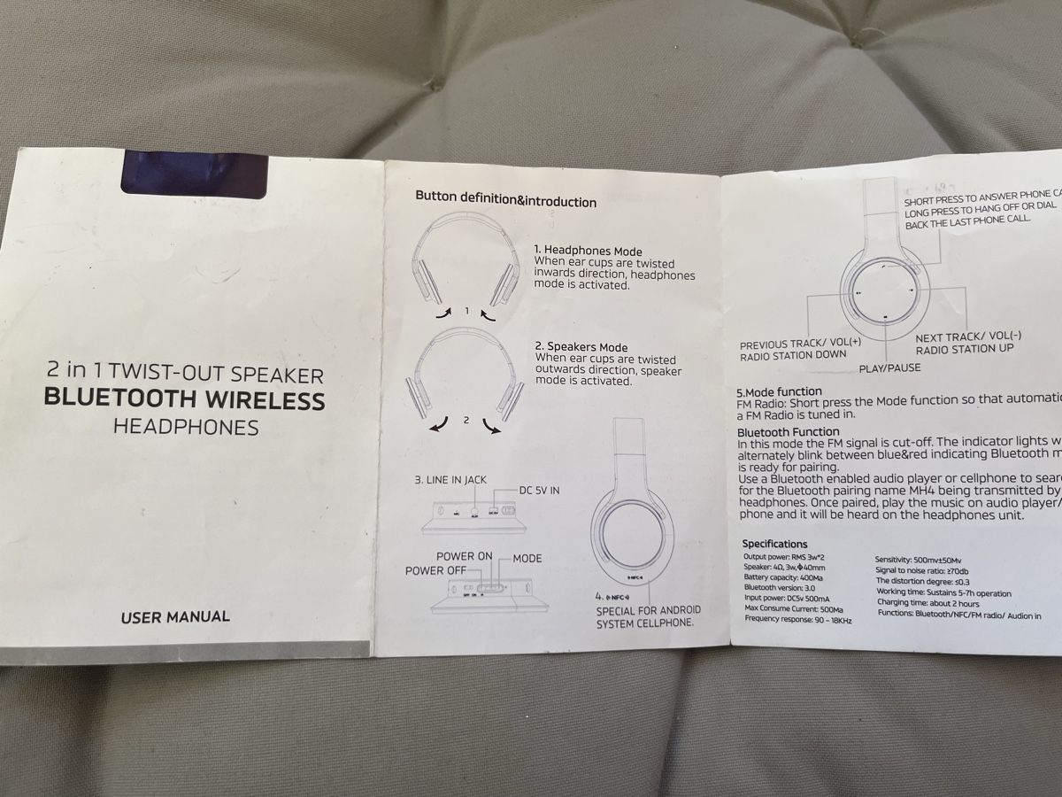 Kopfhörer: Stylische Bluetooth Kopfhörer mit mini Lautsprecher – Neu (gemäss Beschreibung) aus Uster von Corina0111114 8
