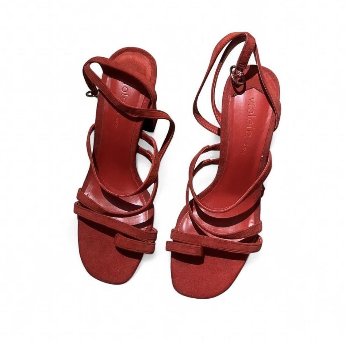 Mango Scarpe da donna: Red Strappy Mango Heels / Sandals – Usato da Kriens venduto da tiy_wxz5