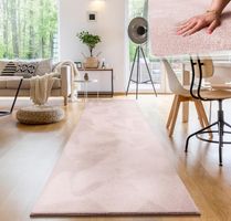 SONDERPREIS 🌷 Teppich Super Soft ROSA 80x300 XXL Länge