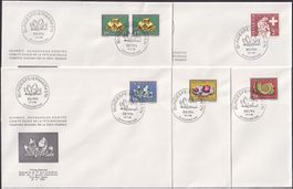 1958, B86-B90, illustrierte Komitee FDC, adresslos, Kat:70.-