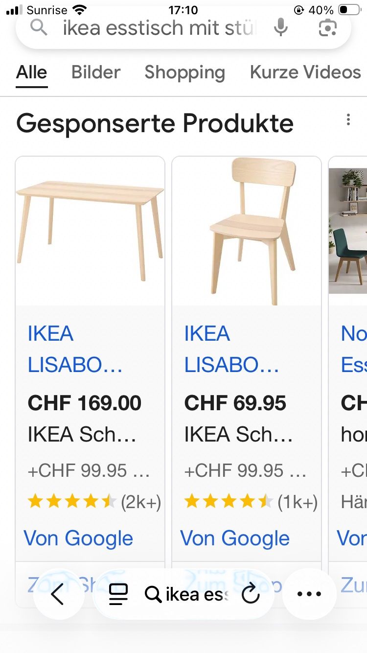 Ikea Set di tavolo e panche: İkea Esstisch mit Stühlen Lisabo – Usato da Rheinfelden venduto da zilif01 4