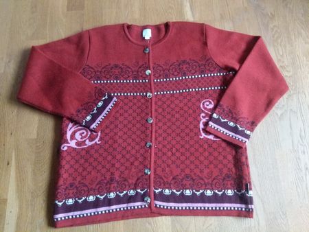 Winter-Cardigan aus Merinowolle von Deerberg, Gr. L!