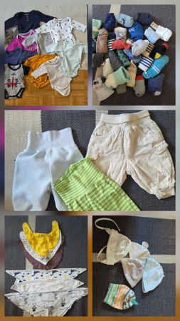 Kleiderset Grösse 50/56 inkl. Socken, Vertbaudet-Bodies,...