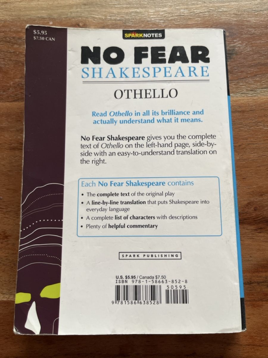 Libri: No Fear Shakespeare: Othello – Usato da Niederdorf venduto da Fay1993 1