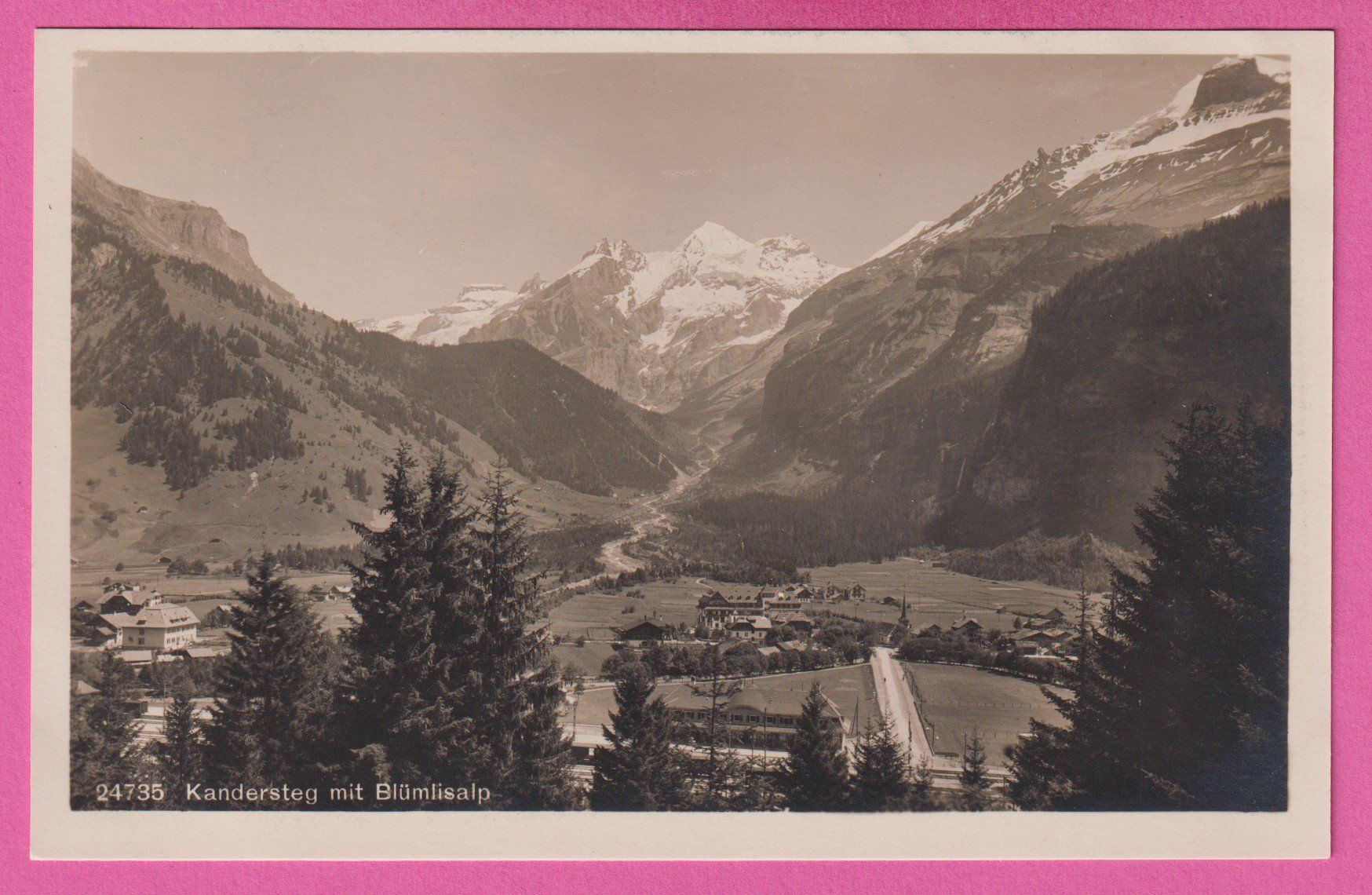 Cartoline postali: Kandersteg mit Blümlisalp – Usato da Einsiedeln venduto da dillie