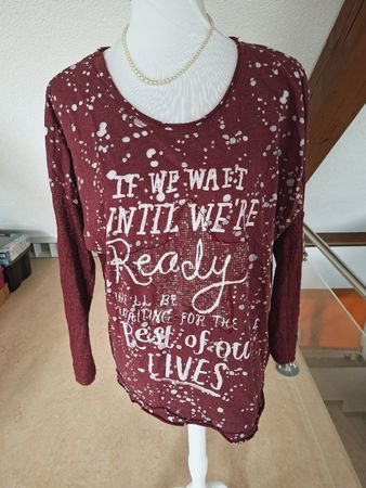 Blackout Shirt, bordeaux, Gr. M, Made in Italy,