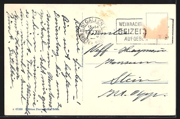 Cartoline postali: AK St. Gallen, Kantonsspital, 1925 – Usato da Berlin venduto da bartko-reher 1