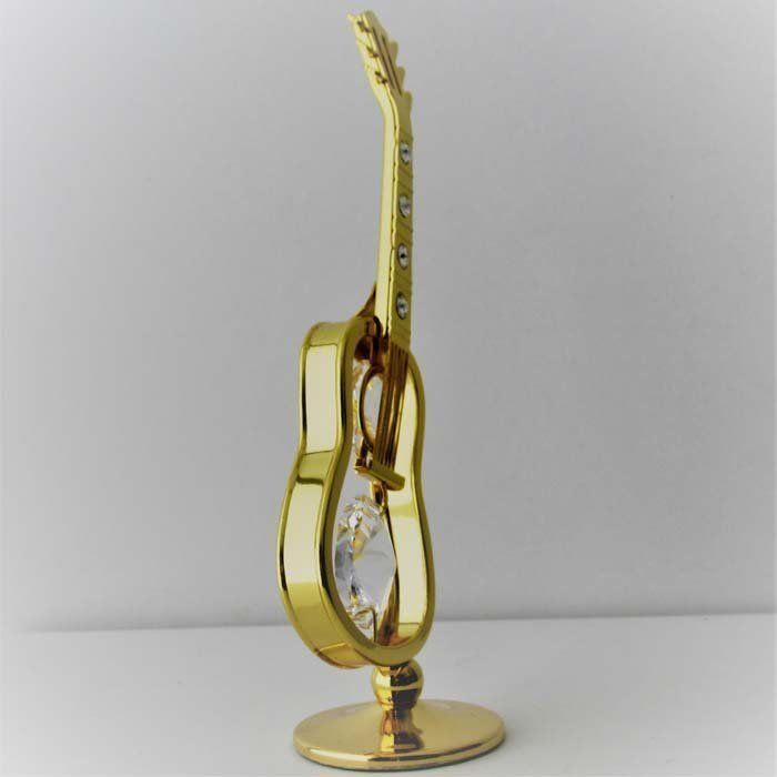 Swarovski Statuette: Gitarre mit Swarovski Elements Vergoldet – Nuovo e nell'imballaggio originale da Stein am Rhein venduto da Vitrum8260 1