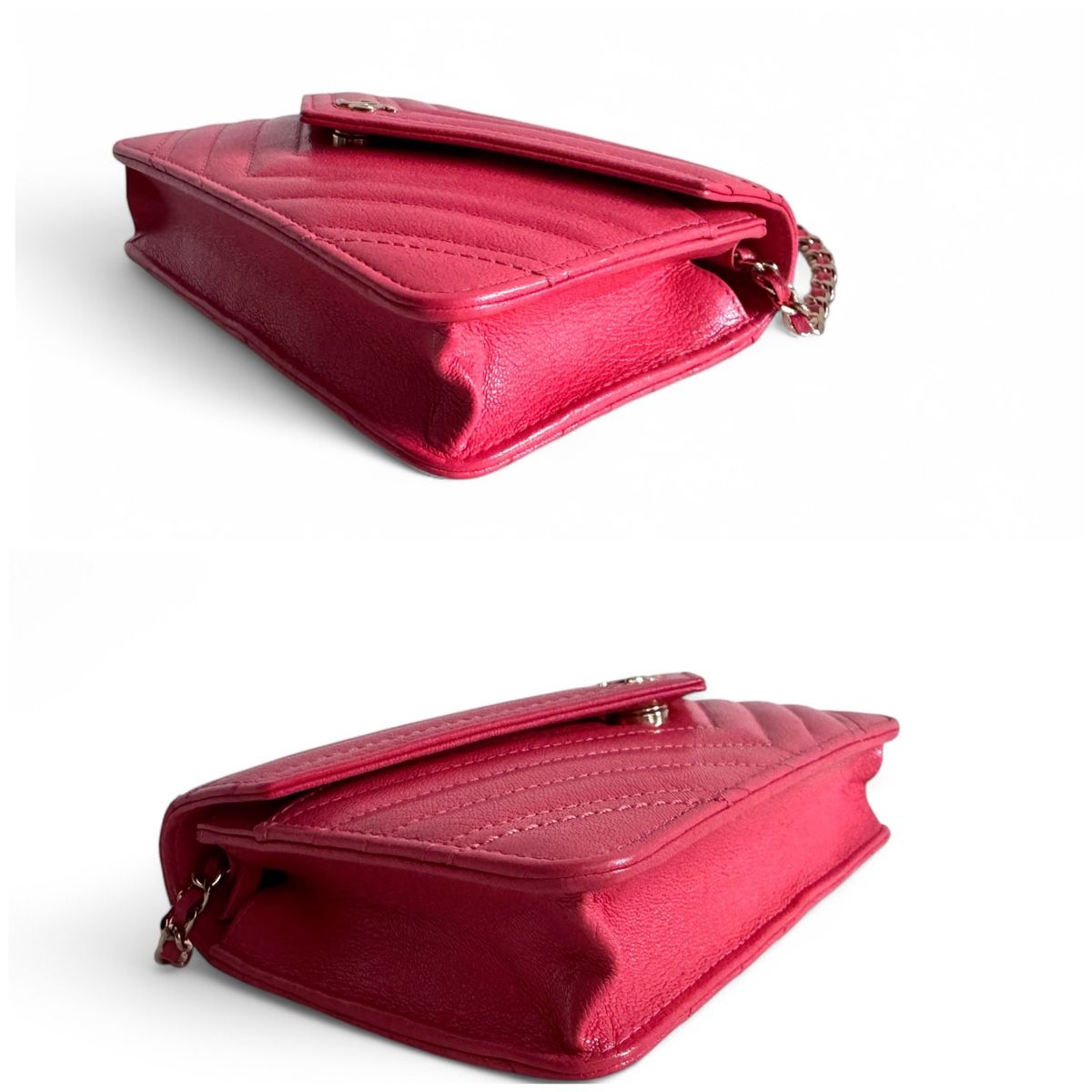 Chanel Borse da donna: Chanel Chevron Statement Wallet On WOC Chain Tasche – Usato da Kriens venduto da hannaandkiko 9
