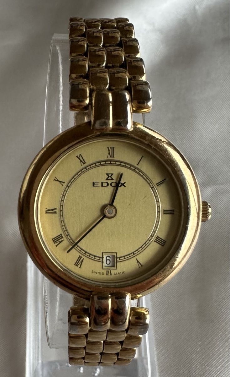 Edox Orologi: Edox Quart vergoldet, Swiss Made – Usato da Untersiggenthal venduto da TimeandShine