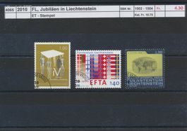 2010 FL, "Jubiläen in Liechtenstein", ET - Stempel