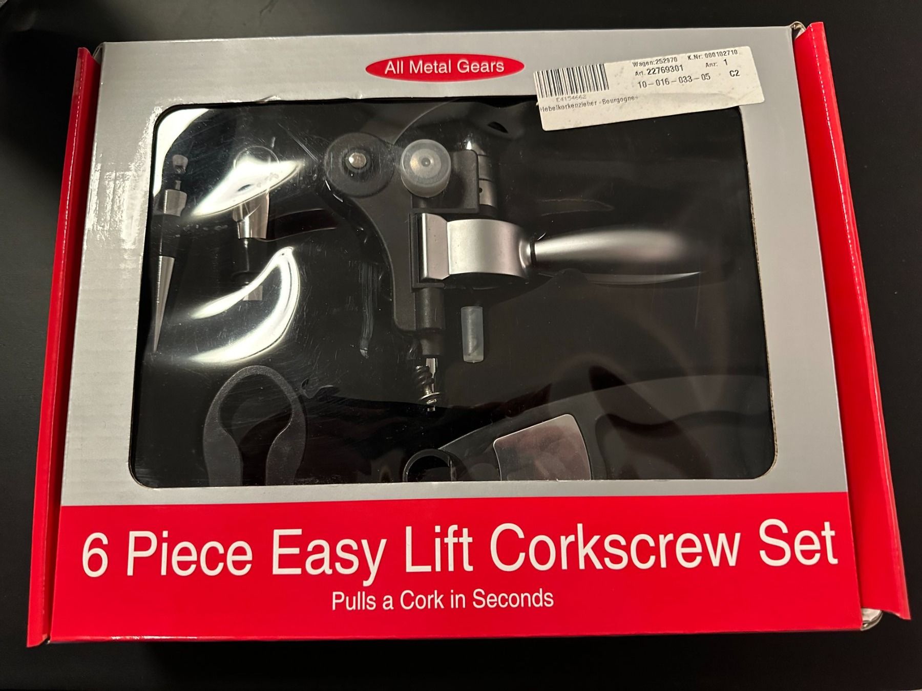 Apribottiglie & Tappi per chiusura: CorkScrew Set  Korkenzieher – Nuovo e nell'imballaggio originale da Coldrerio venduto da Crivelli