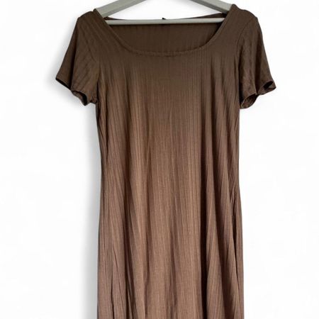 Women's Brown and Tan Dress