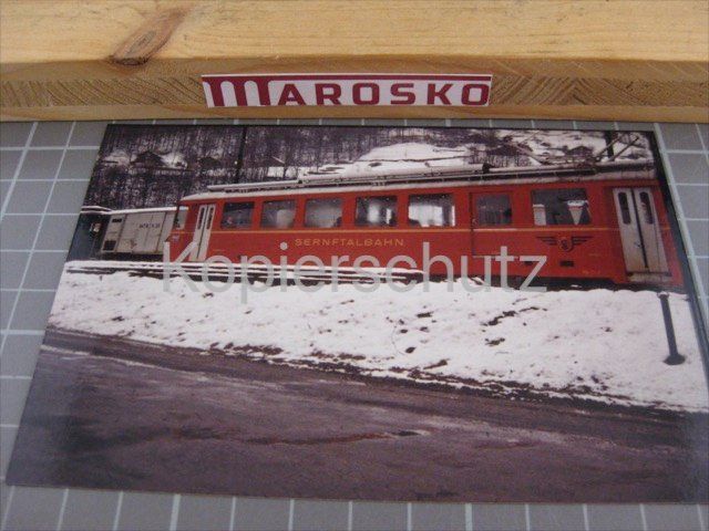 Cartoline postali: Echtfoto: Triebwagen der Sernftalbahn, ca 1968, Sernftalbahn – Usato da Malters venduto da Marosko
