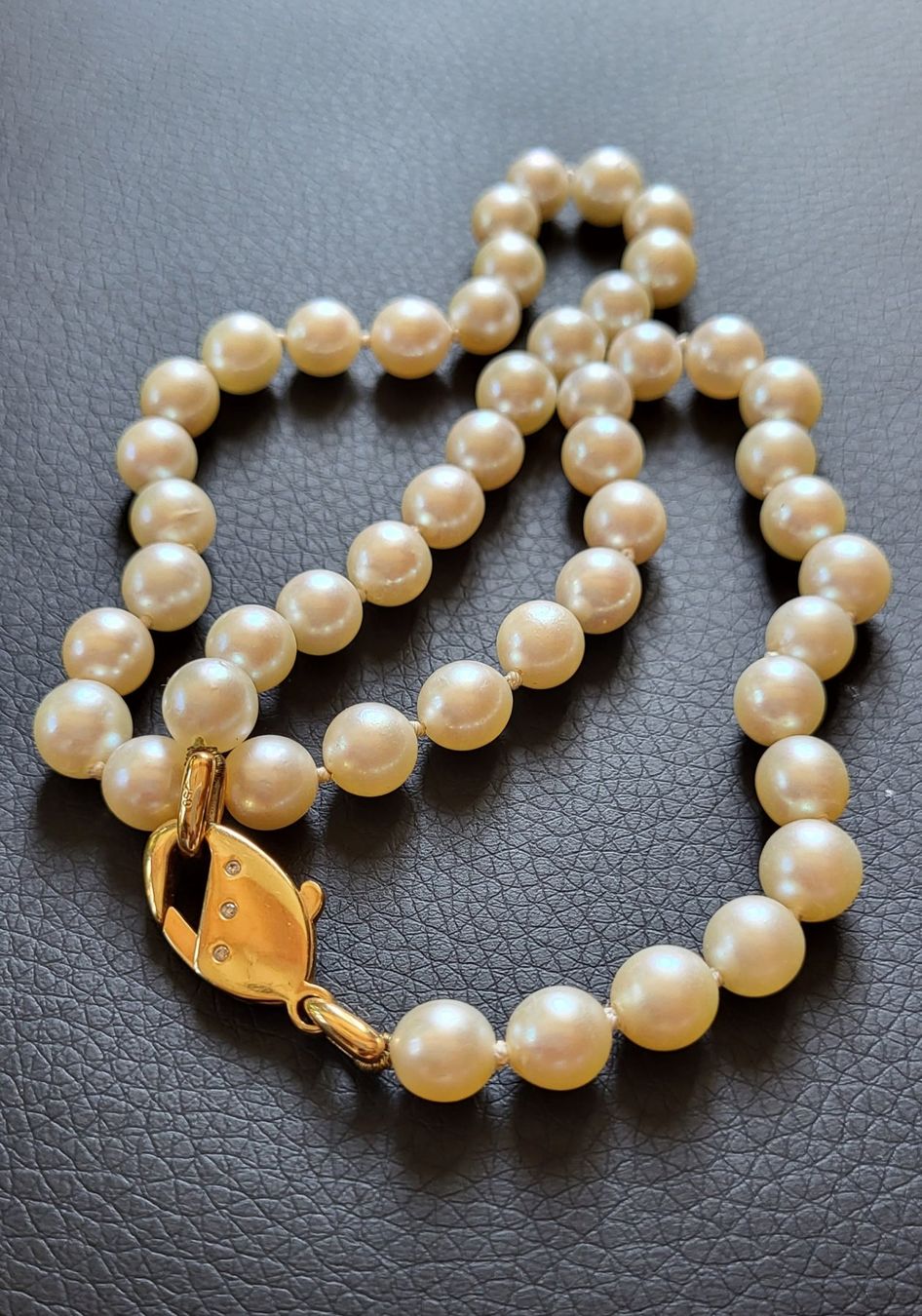 Catenine: Gold 750 Perlen Collier Mit Diamanten – Usato da Wald ZH venduto da Dasilver 8