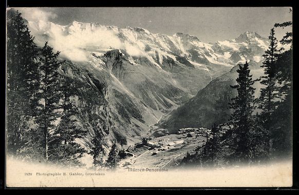 Cartoline postali: AK Mürren, Panorama – Usato da Berlin venduto da bartko-reher
