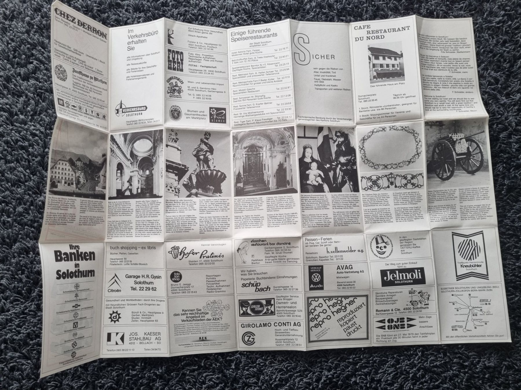 Cartine & Atlanti: Stadtführer Solothurn mit Stadtplan um 1970 – Usato da Reinach AG venduto da BrocanteAGSued 3