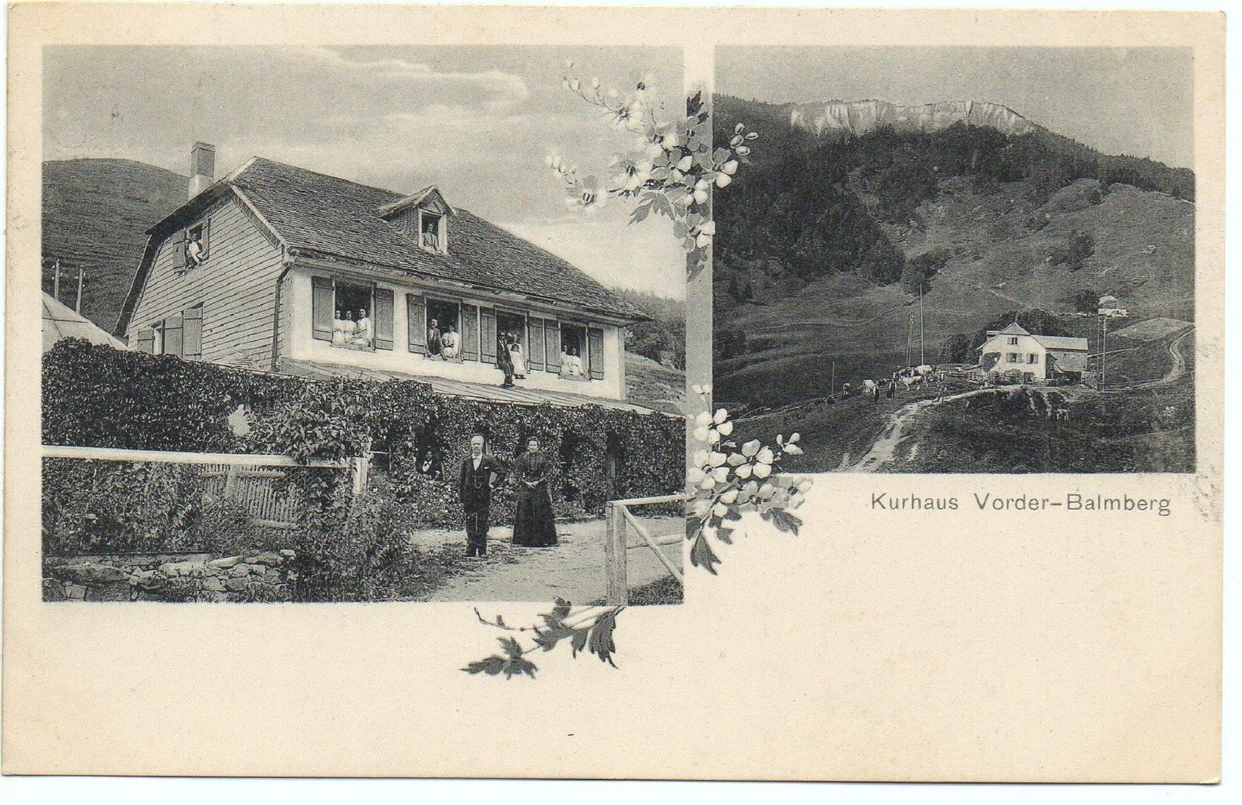 Cartoline postali: 2-Bild-AK VORDER-BALMBERG Kurhaus – Usato da Jona venduto da philajona
