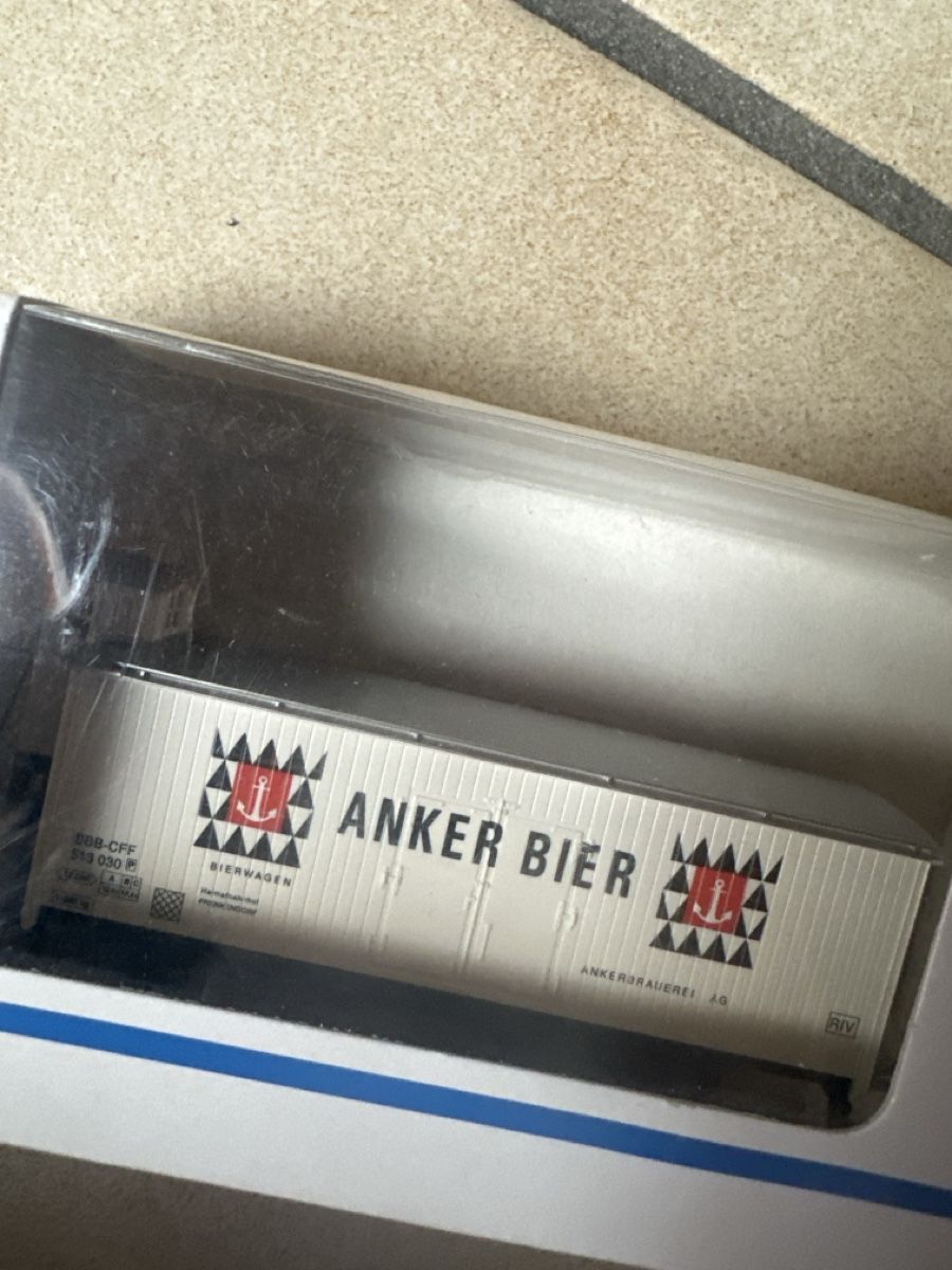 Märklin Modellini di ferrovie: Märklin HO Anker Bier Güterwagen – Usato da Bad Ragaz venduto da Nikis_Markt 2