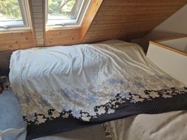 Bettwäsche Elegante Satin Baumwolle Blumen Punkte guter Zust