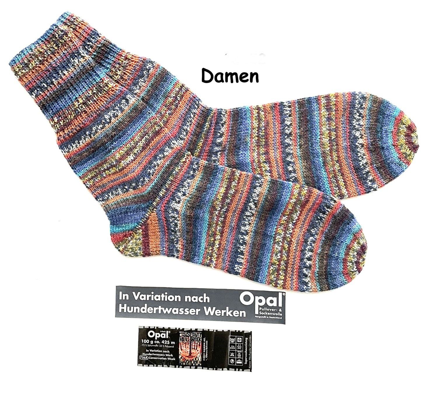 Calze: Handgestrickte "Hundertwasser" Socken verschiedene Grössen – Nuovo e nell'imballaggio originale da Täuffelen venduto da sohalt 2