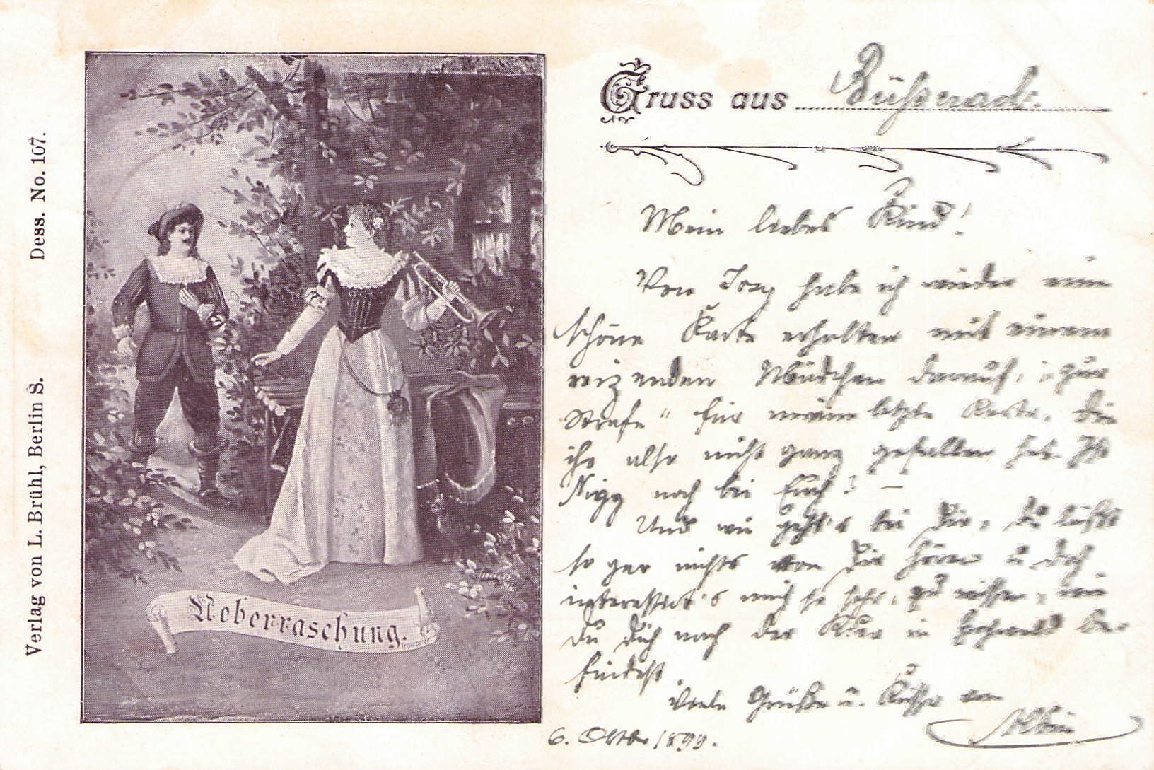 Cartoline postali: AK/ AG Gruss aus Rüfenach , 1899 – Usato da Reichenburg venduto da Pipo-67