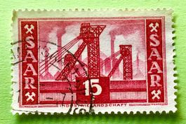 BRIEFMARKEN AUS Saarland  Industrielandschaft  GESTEMPELT  
