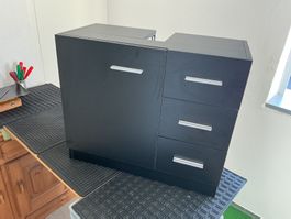 Bad / Waschbeckenunterschrank schwarz