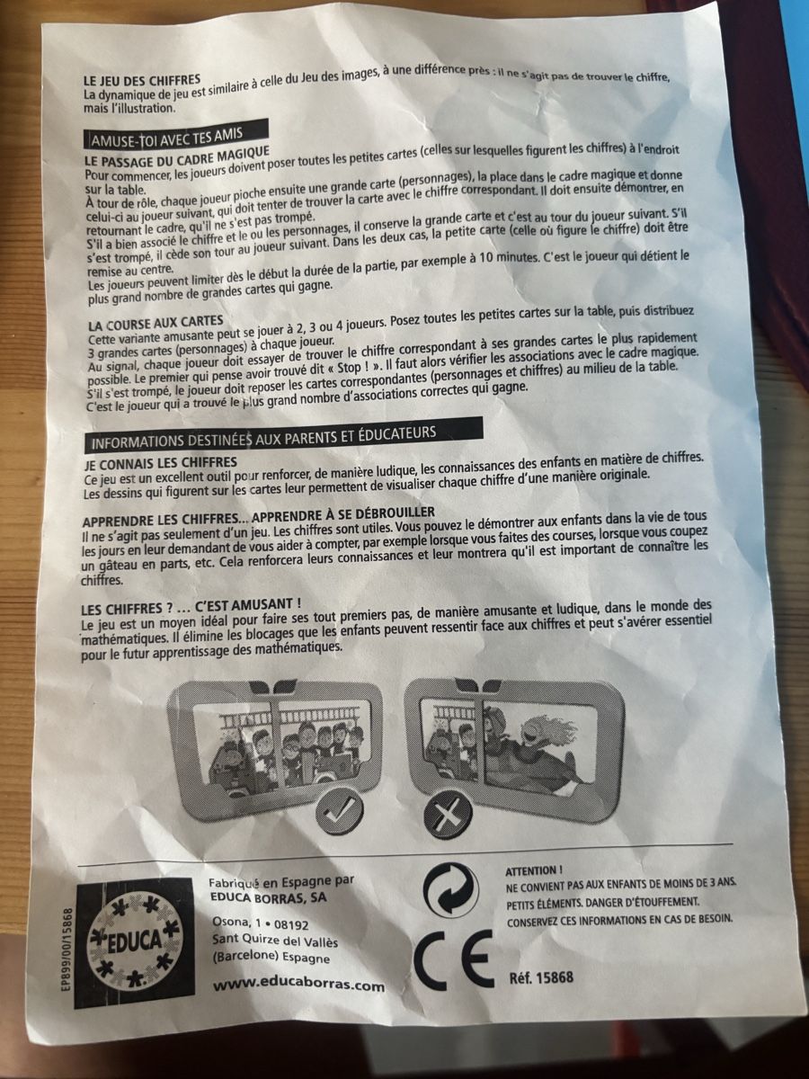 Giochi: Jeu pour apprendre à compter jusqu’à 10 – Nuovo (secondo la descrizione) da Sion venduto da Nelsonkatz 2