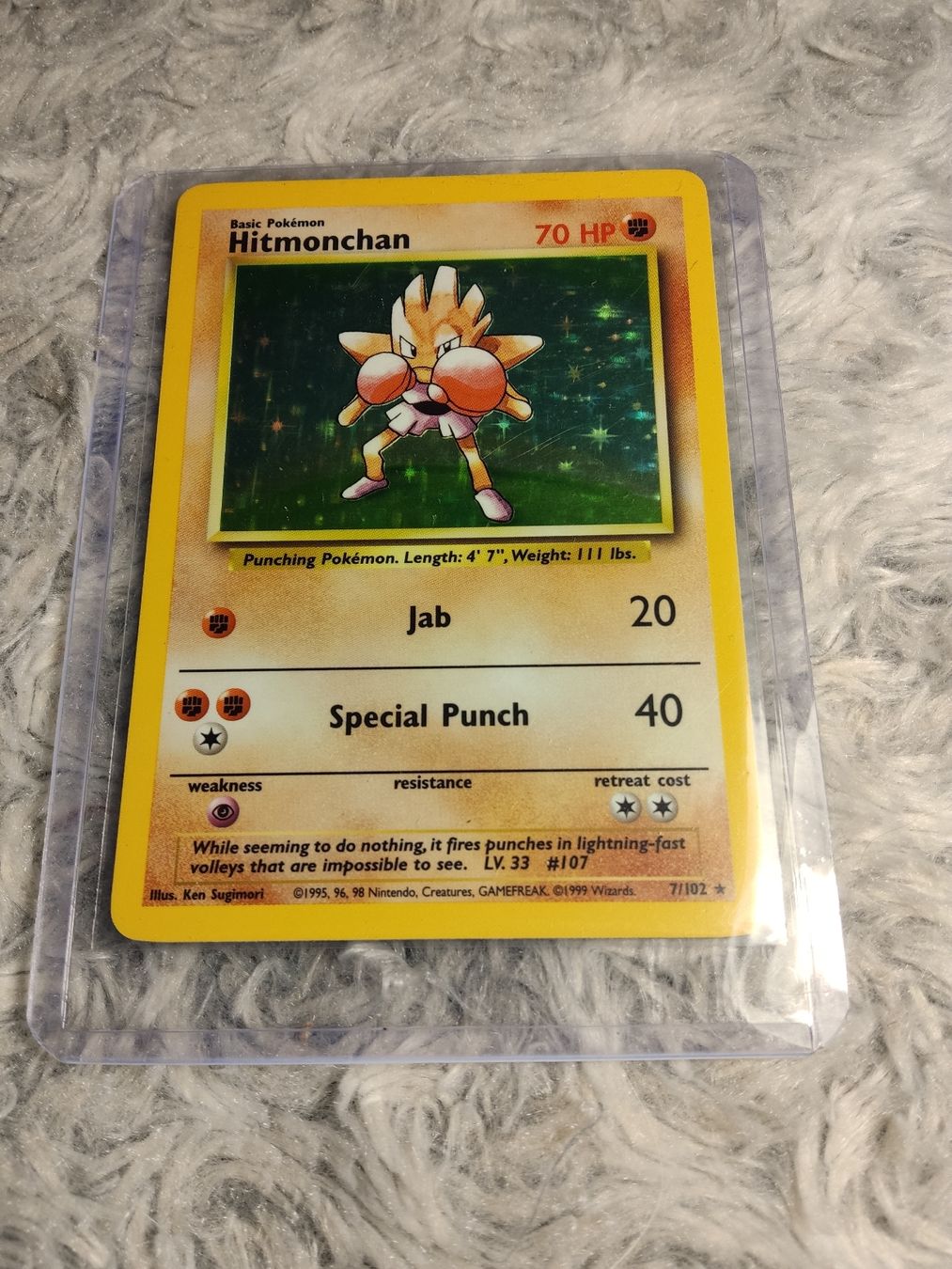 Pokémon Sammelbilder & Trading cards: Hitmonchan 7/102 Base Set Unlimited  – Gebraucht aus Vezio von 41181