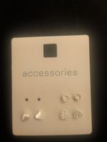 3 Paar Ohrstecker Silberherzen, Originalverpackt 