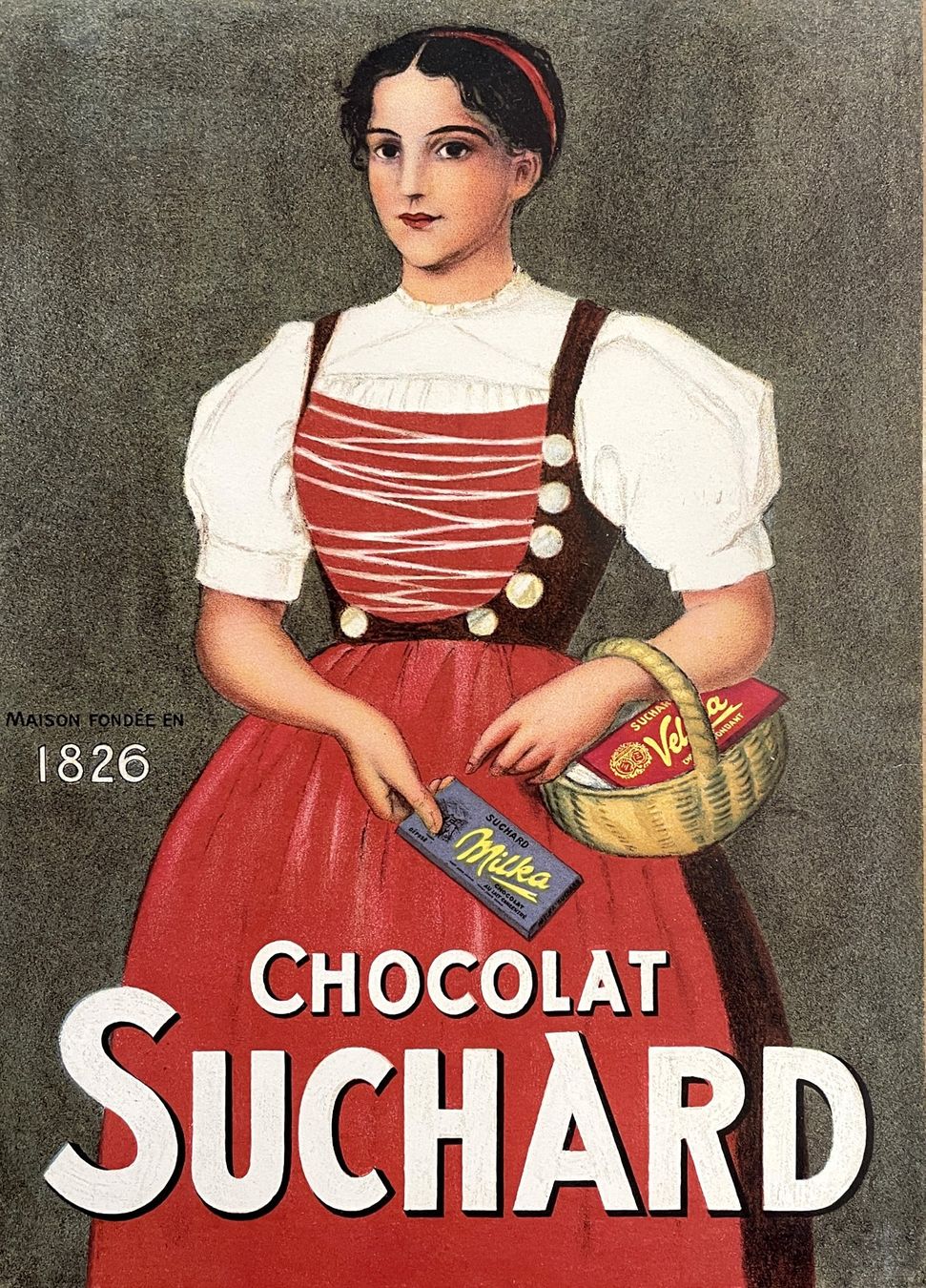 Grafiken & Lithographien: Suchard - Gerahmtes Plakat/ Affiche encadrée 1925 – Gebraucht aus Savagnier von Ne2065 1
