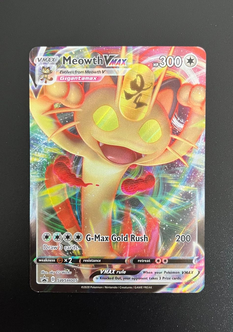 Pokémon Sammelbilder & Trading cards: Pokémon Meowth VMAX SWSH005 Promo – Gebraucht aus Seuzach von