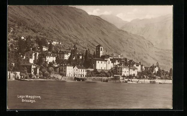 Ansichtskarten: Brissago, Teilansicht des Ortes am Lago  – Gebraucht aus Berlin von bartko-reher