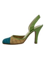 Prada Cap Toe Slingback EU 38 Mehrfarbig