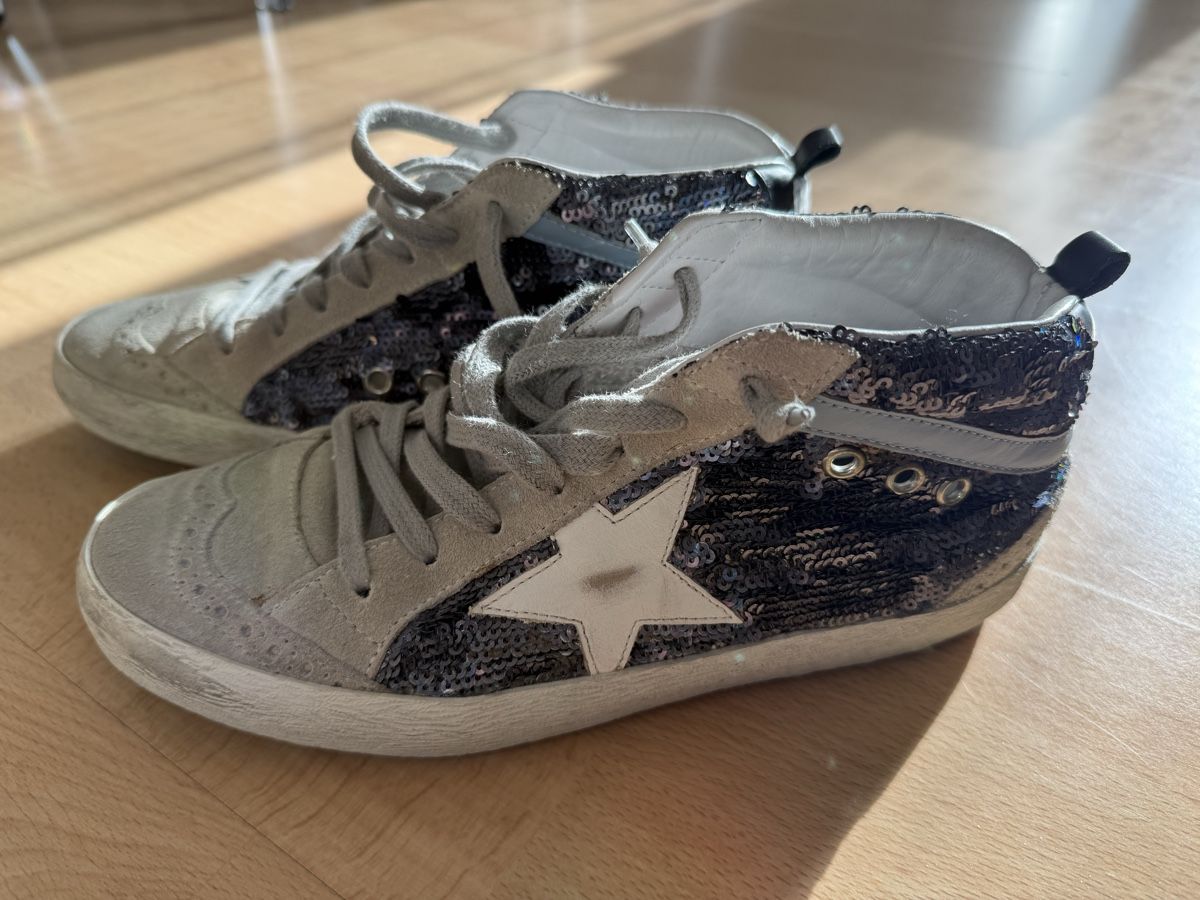 Damenschuhe: Golden Goose Mid Star Sneaker Gr.38 Glitzer – Gebraucht aus Basel von Pimpa 2