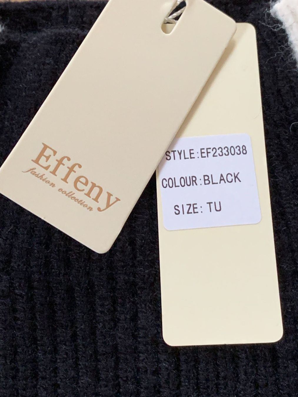 Maglioni & Felpe: Effeny Damen Strickpullover, Gr. TU, Schwarz/Beige, NEU – Nuovo e nell'imballaggio originale da Worb venduto da farben20zauber 5