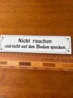 Schild Metall mit Email
