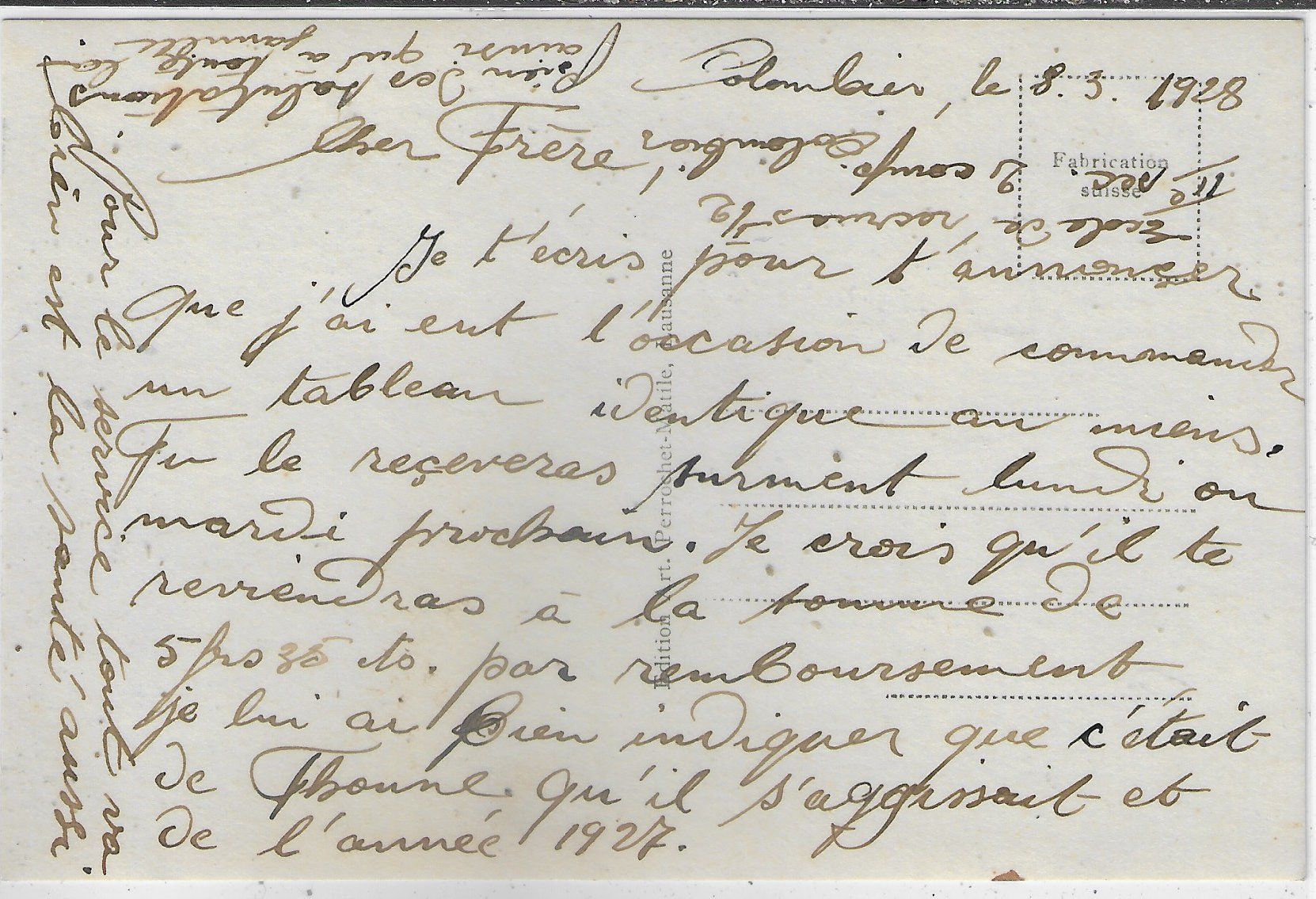 Cartoline postali: Colombier - Les Casernes – Usato da Ettingen venduto da Kartenplanet 1