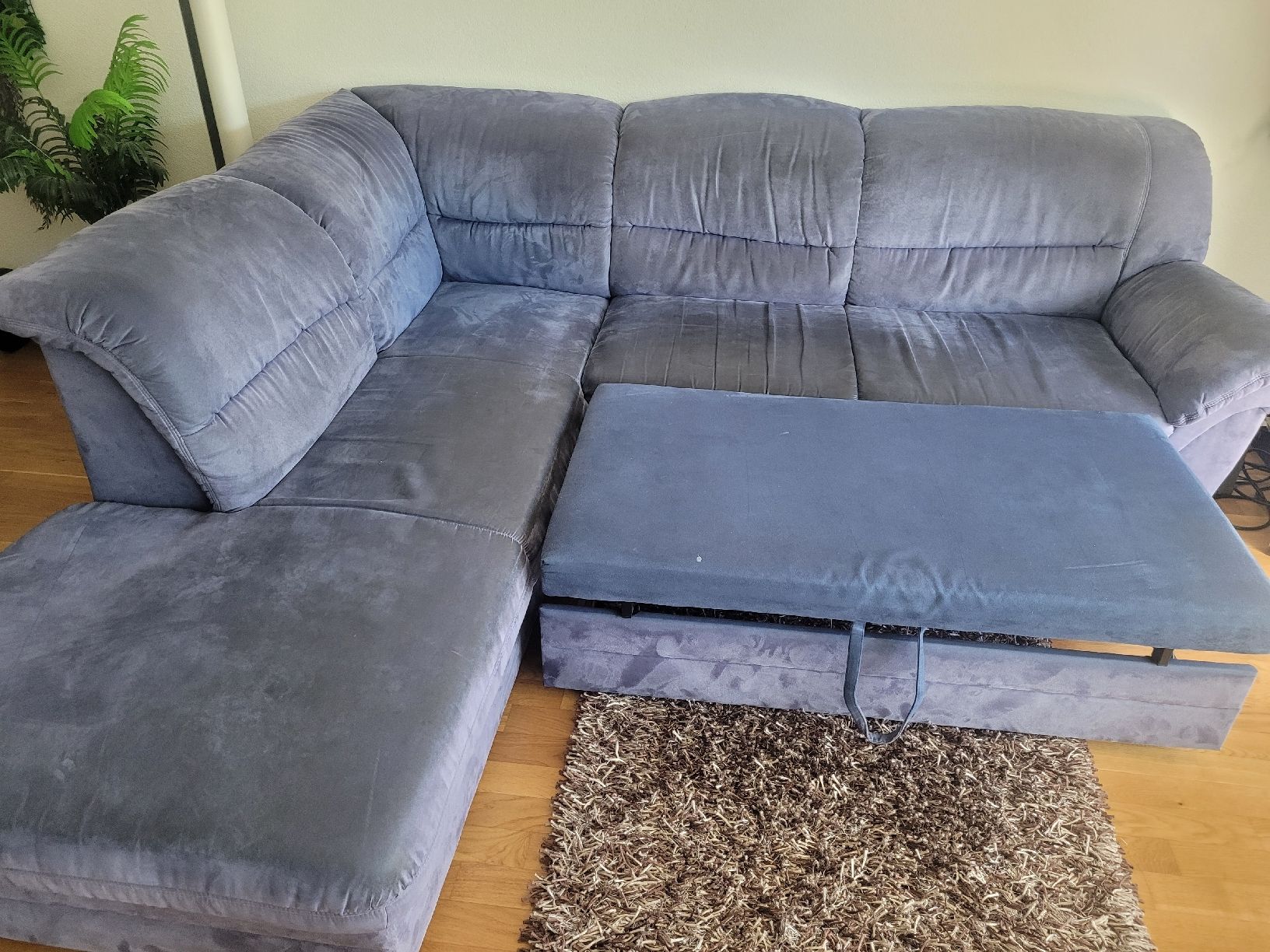 Sofas: Ecksofa Schlafsofa blau Microfaser viel gebraucht  – Gebraucht aus Neuenegg von transformer02 3